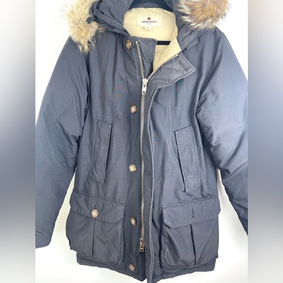 Woolrich Arctic Parka Jacket, Men’s Small, Goose Down Fill, Coyote Fur Hood, GUC - Picture 4 of 16